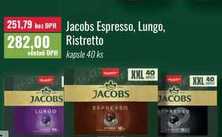Jacobs Espresso, Lungo, Ristretto kapsle 40 ks