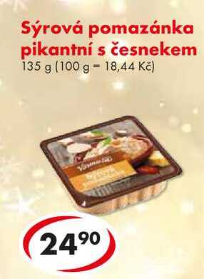 Sýrová pomazánka pikantní s česnekem, 135 g