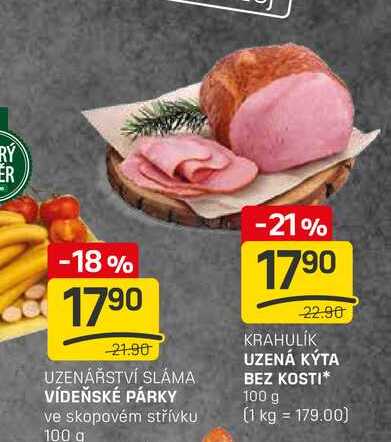 UZENÁ KÝTA BEZ KOSTI 100 g