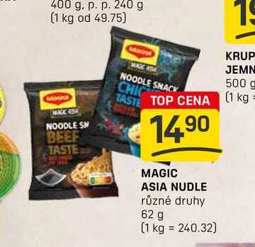 MAGIC ASIA NUDLE různé druhy 62 g