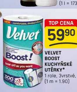 VELVET BOOST KUCHYŇSKÉ UTĚRKY 1 role, 3vrstvé
