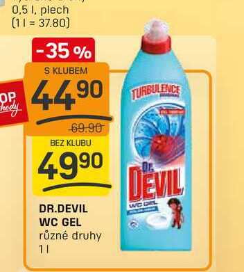 DR.DEVIL WC GEL různé druhy 1l