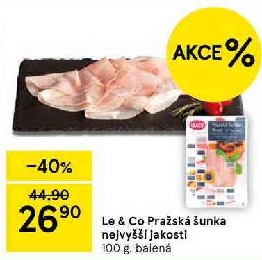 Le & Co Pražská šunka nejvyšší jakosti, 100 g