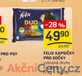 FELIX KAPSIČKY PRO KOČKY vybrané druhy 4x85g
