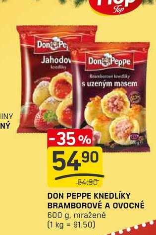 DON PEPPE KNEDLÍKY BRAMBOROVÉ A OVOCNÉ 600 g. mražené