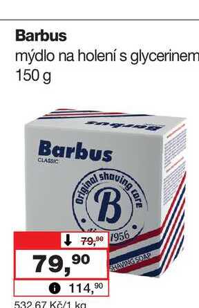 Barbus mýdlo na holení s glycerinem 150 g