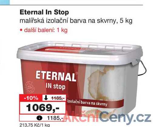 Eternal In Stop malířská izolační barva na skvrny, 5 kg 