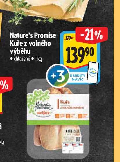 Nature's Promise Kuře z volného výběhu 1 kg