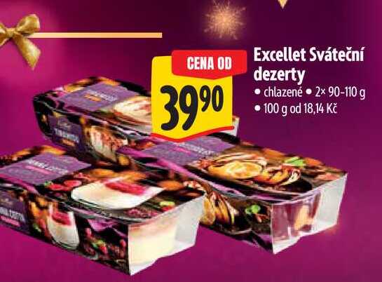 Excellet Sváteční dezerty chlazené 2x 90-110 g