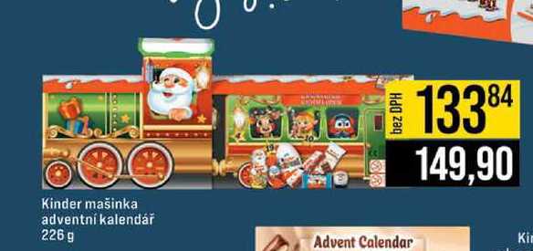 Kinder mašinka adventní kalendář 226 g