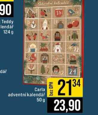 Carla adventní kalendář 50 g 