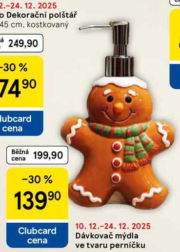 Dávkovač mýdla ve tvaru perníčku