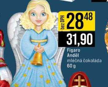 Figaro Anděl mléčná čokoláda 60 g  