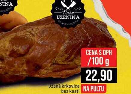 Uzená krkovice bez kosti 1kg 100g