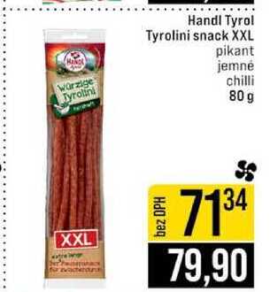 Handl Tyrol Tyrolini snack XXL pikant jemné chilli 80 g