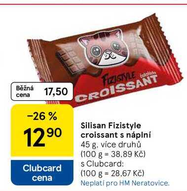 Silisan Fizistyle croissant s náplní, 45 g, více druhů