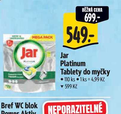 Jar Platinum Tablety do myčky 110 ks