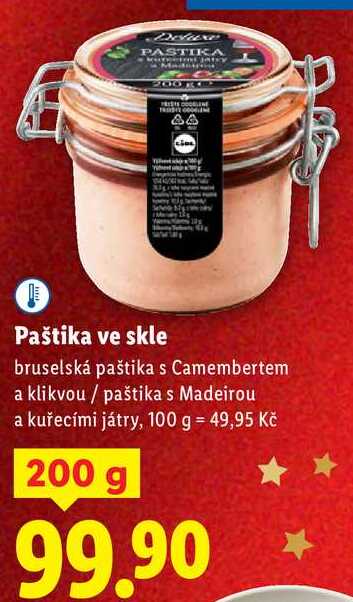 Paštika ve skle, 200 g