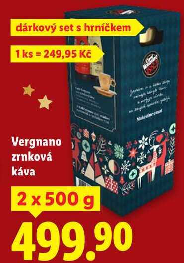 Vergnano zrnková káva, 2x 500 g