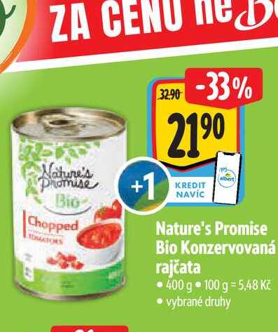 Nature's Promise Bio Konzervovaná rajčata 400 g