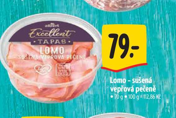 Lomo - sušená vepřová pečeně 70 g