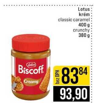 Lotus krém classic caramel 400 g crunchy 380 g