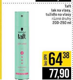 Taft lak na vlasy, tužidlo na vlasy různé druhy 200-250 ml