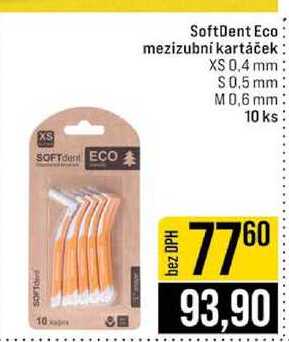 SoftDent Eco mezizubní kartáček XS 0,4 mm S0,5 mm M0,6 mm 10 ks