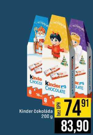 Kinder čokoláda 200 g