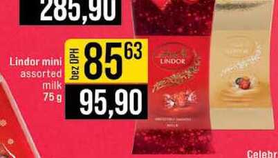 Lindor mini assorted milk 75g