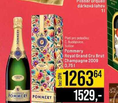 Pommery Royal Grand Cru Brut Champagne 2009 0,75l