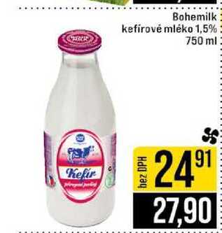Bohemilk kefírové mléko 1,5% 750 ml