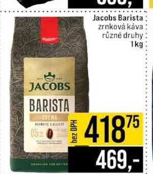 Jacobs Barista zrnková káva různé druhy 1 kg