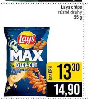 Lays chips různé druhy 55g