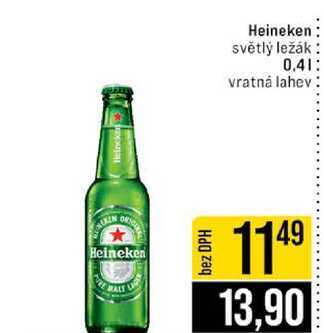 Heineken světlý ležák 0.4l