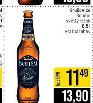 Krušovice Bohém světlý ležák 0,5l