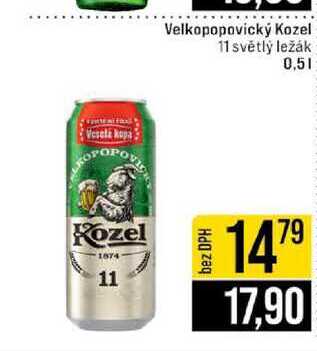 Velkopopovický Kozel 11 světlý ležák 0,5l