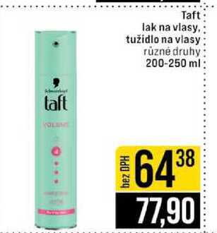 Taft lak na vlasy, tužidlo na vlasy různé druhy 200-250 ml