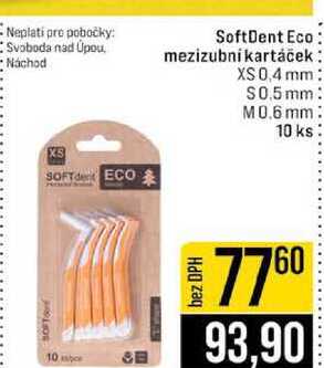 Mezizubní kartáček SoftDent Eco XS 0,4 mm S0.5 mm2 M0.6 mm 10 ks