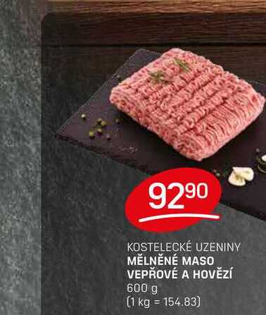 MĚLNĚNÉ MASO VEPŘOVÉ A HOVĚZÍ 600 g