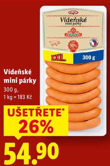 Vídeňské mini párky, 300 g