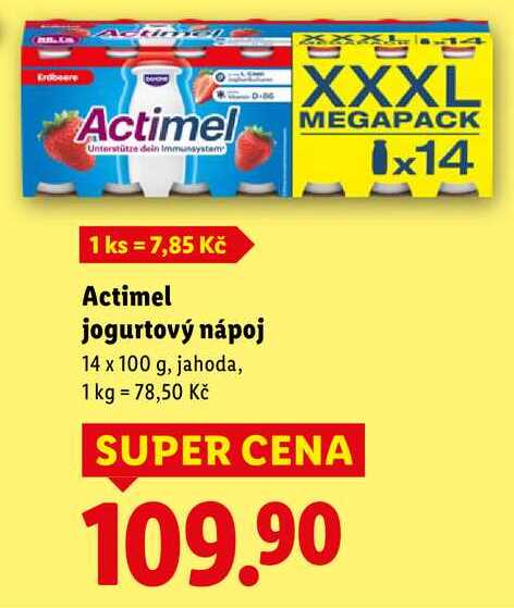 Actimel jogurtový nápoj, 14x 100 g