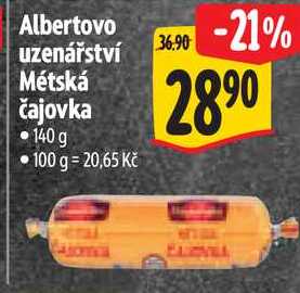 Albertovo uzenářství Métská čajovka, 140 g  