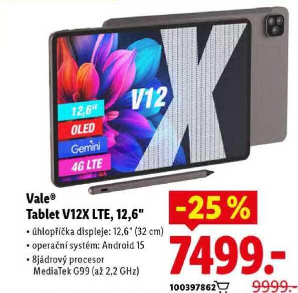 Vale® Tablet V12X LTE, 12,6"