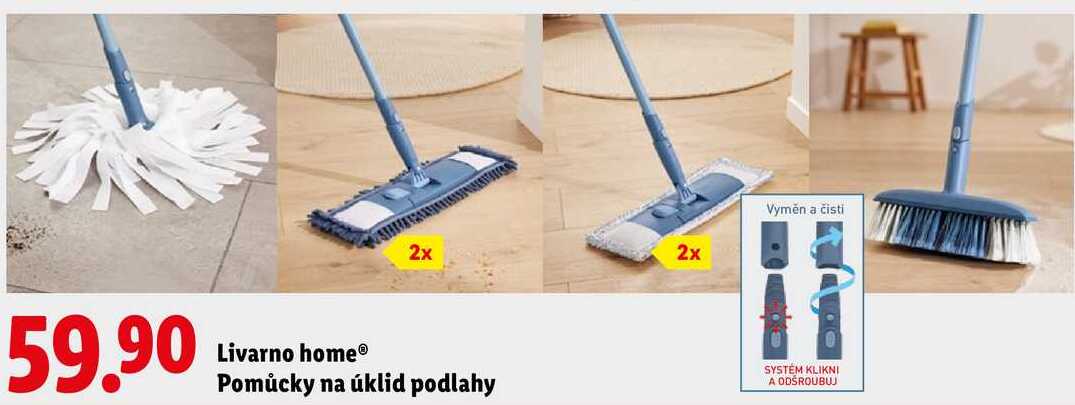 Livarno home® Pomůcky na úklid podlahy