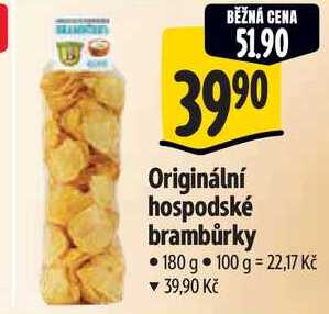 Originální hospodské brambůrky, 180 g