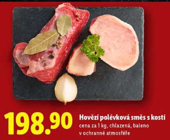 Hovězí polévková směs s kostí, cena za 1 kg
