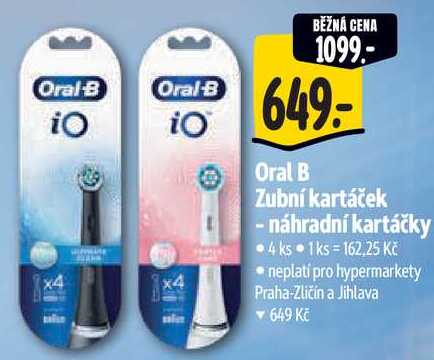 Oral B Zubní kartáček - náhradní kartáčky, 4 ks