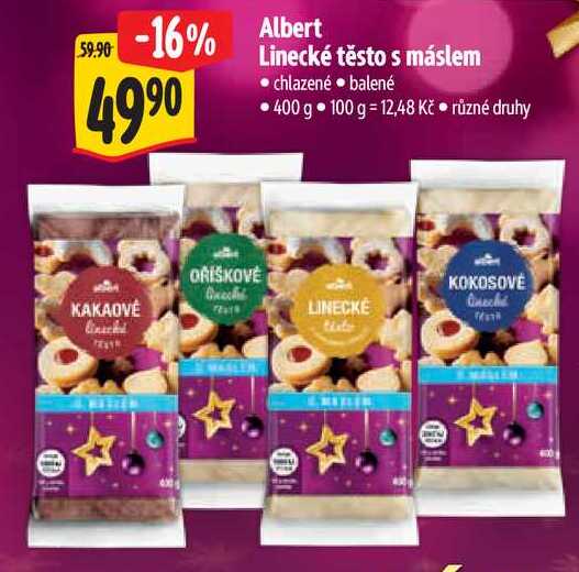 Albert Linecké těsto s máslem, 400 g