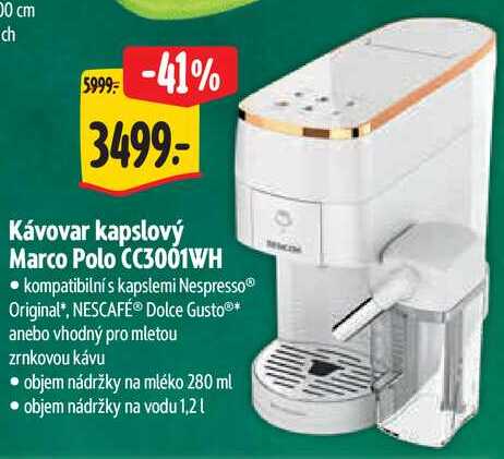 Kávovar kapslový Marco Polo CC3001WH